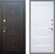 Входная металлическая Дверь Рекс (REX) 10 СБ-14 стекло белое Сандал белый в Красноармейске