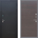 Входная металлическая Дверь Рекс (REX) 1A Черный Муар GL венге поперечный в Красноармейске