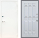 Входная металлическая Дверь Рекс (REX) 1А Белая шагрень FL-33 Белый ясень в Красноармейске