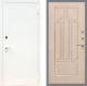Входная металлическая Дверь Рекс (REX) 1А Белая шагрень FL-58 Беленый дуб в Красноармейске