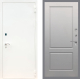 Входная металлическая Дверь Рекс (REX) 1А Белая шагрень FL-117 Грей софт в Красноармейске