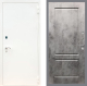 Входная металлическая Дверь Рекс (REX) 1А Белая шагрень FL-117 Бетон темный в Красноармейске