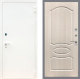 Входная металлическая Дверь Рекс (REX) 1А Белая шагрень FL-128 Беленый дуб в Красноармейске