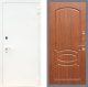 Входная металлическая Дверь Рекс (REX) 1А Белая шагрень FL-128 Морёная берёза в Красноармейске