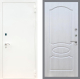 Входная металлическая Дверь Рекс (REX) 1А Белая шагрень FL-128 Лиственница беж в Красноармейске