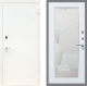 Входная металлическая Дверь Рекс (REX) 1А Белая шагрень Зеркало Пастораль Белый ясень в Красноармейске