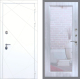 Входная металлическая Дверь Рекс (REX) 13 Силк Сноу Зеркало Пастораль Сандал белый в Красноармейске