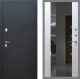 Входная металлическая Дверь Рекс (REX) 5 Черный Муар СБ-16 Зеркало Белый ясень в Красноармейске