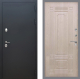 Входная металлическая Дверь Рекс (REX) 5 Черный Муар FL-2 Беленый дуб в Красноармейске