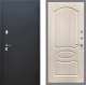 Входная металлическая Дверь Рекс (REX) 5 Черный Муар FL-128 Беленый дуб в Красноармейске