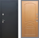 Входная металлическая Дверь Рекс (REX) 5 Черный Муар FL-128 Дуб в Красноармейске