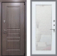 Входная металлическая Дверь Рекс (REX) Премиум-S Зеркало Пастораль Белый ясень в Красноармейске