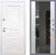Входная металлическая Дверь Рекс (REX) Премиум-н Силк Сноу СБ-16 Зеркало Белый ясень в Красноармейске