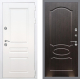 Входная металлическая Дверь Рекс (REX) Премиум-н Силк Сноу FL-128 Венге светлый в Красноармейске