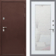 Входная металлическая Дверь Рекс (REX) 5 металл 3 мм Зеркало Пастораль Белый ясень в Красноармейске