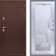 Входная металлическая Дверь Рекс (REX) 5 металл 3 мм Зеркало Пастораль Сандал белый в Красноармейске